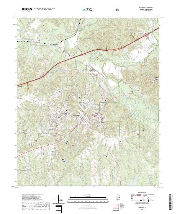 Tuskegee, AL — USGS 7.5-minute topo (2024)