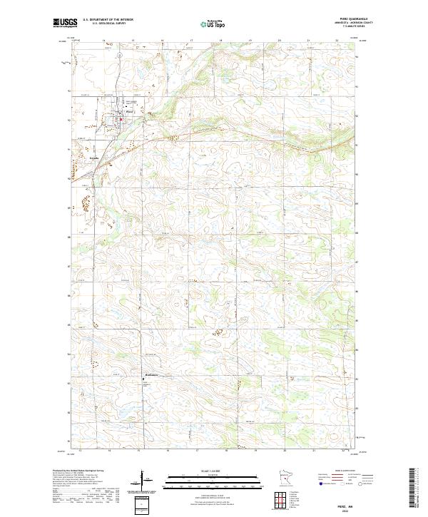 Pierz, MN — USGS 7.5-minute topo (2022)