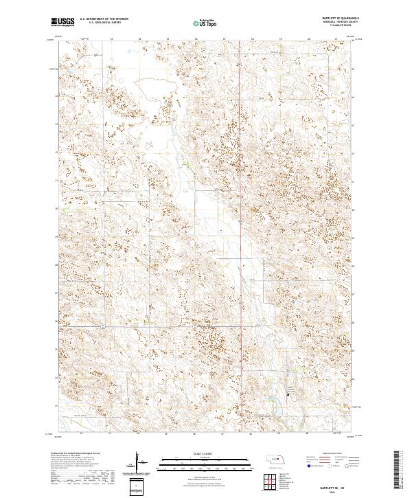 Bartlett SE, NE — USGS 7.5-minute topo (2021)