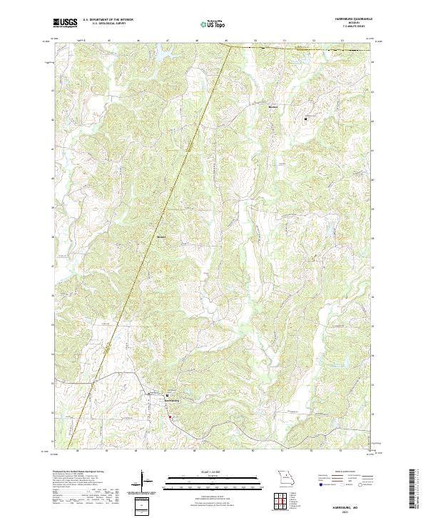 Harrisburg, MO — USGS 7.5-minute topo (2021)