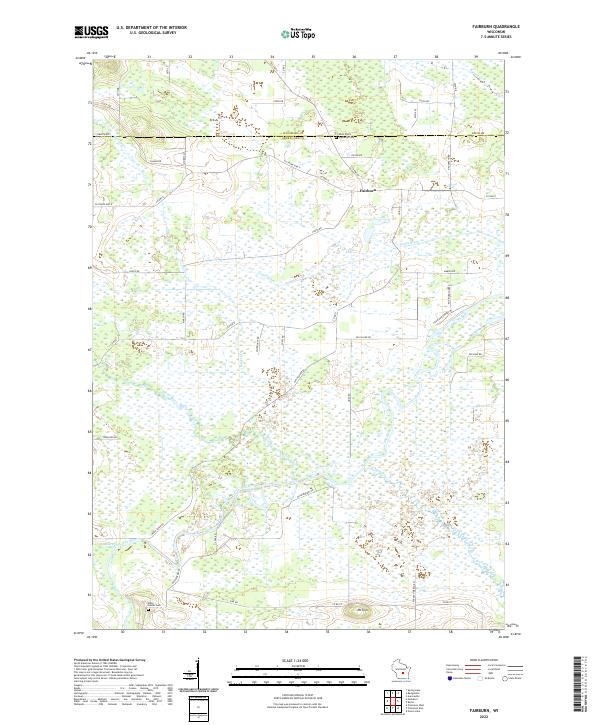 Fairburn, WI — USGS 7.5-minute topo (2022)