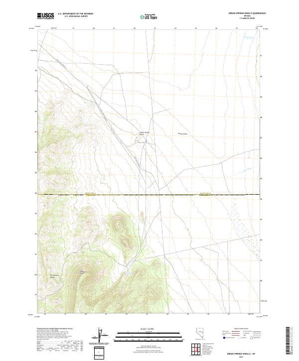 Indian Springs Knolls, NV — USGS 7.5-minute topo (2021)