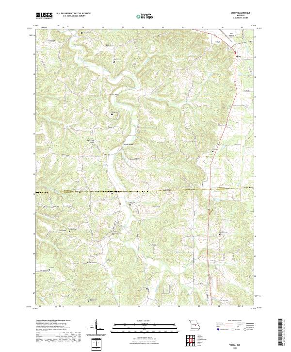 Vichy, MO — USGS 7.5-minute topo (2021)