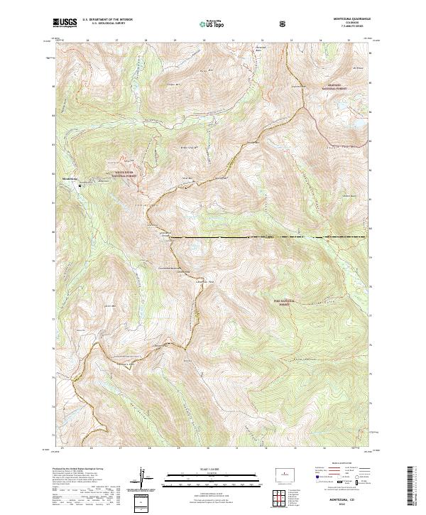 Montezuma, CO — USGS 7.5-minute topo (2022)