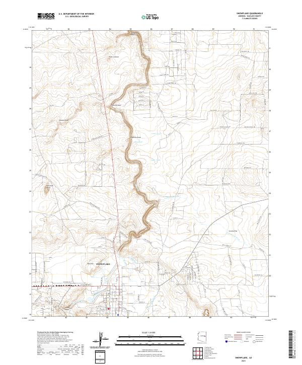 Snowflake, AZ — USGS 7.5-minute topo (2021)