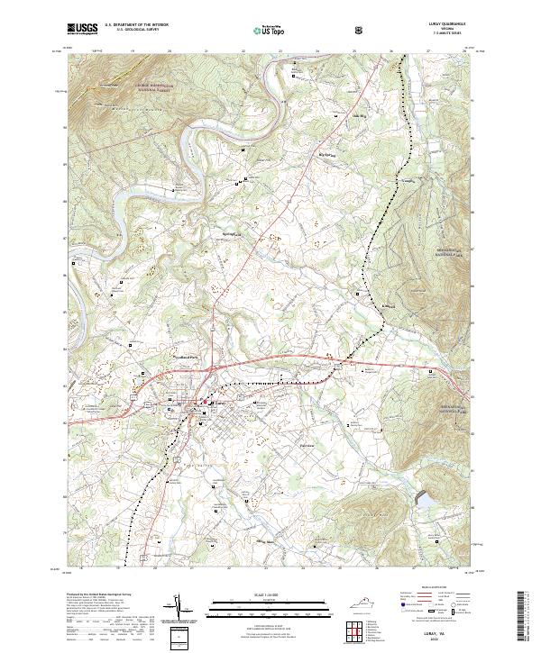 Luray, VA — USGS 7.5-minute topo (2022)