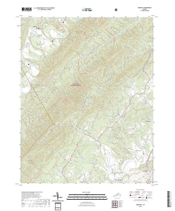 Oriskany, VA — USGS 7.5-minute topo (2022)
