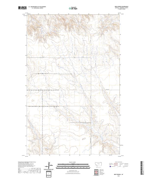 Reed Springs, MT — USGS 7.5-minute topo (2024)