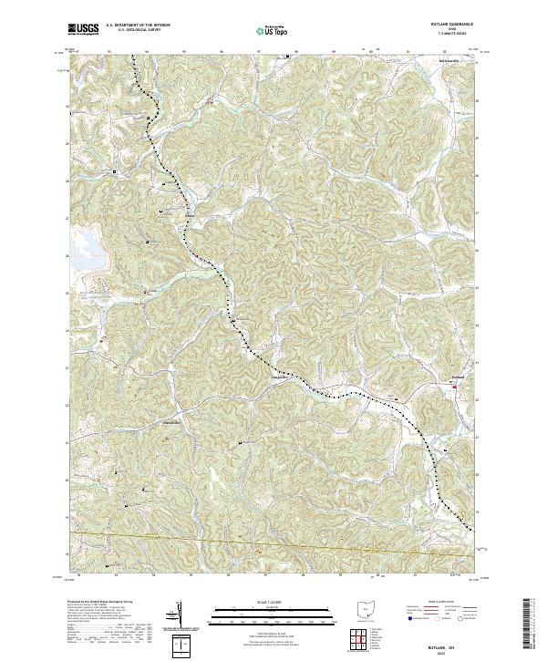 Rutland, OH — USGS 7.5-minute topo (2023)