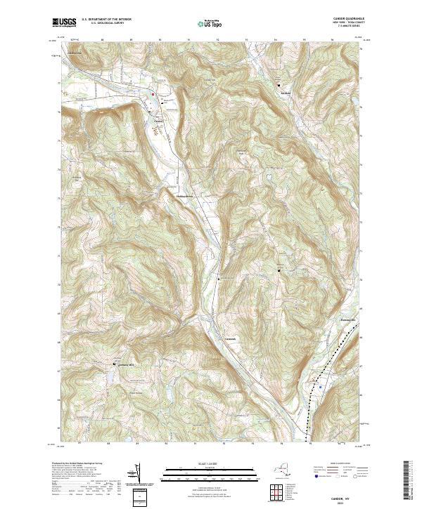 Candor, NY — USGS 7.5-minute topo (2023)