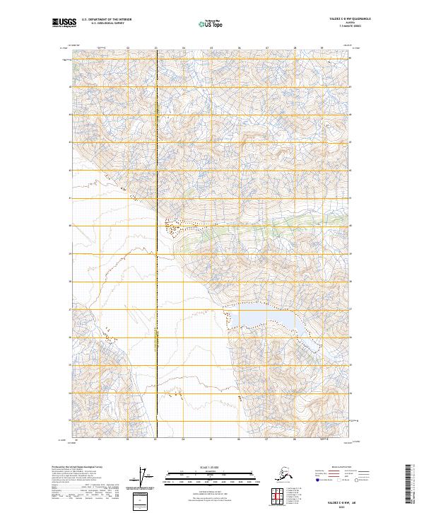 Valdez C-8 NW, AK — USGS 7.5-minute topo (2023)