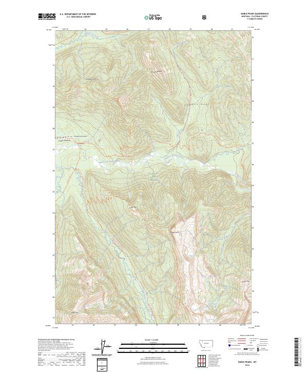 Gable Peaks, MT — USGS 7.5-minute topo (2024)