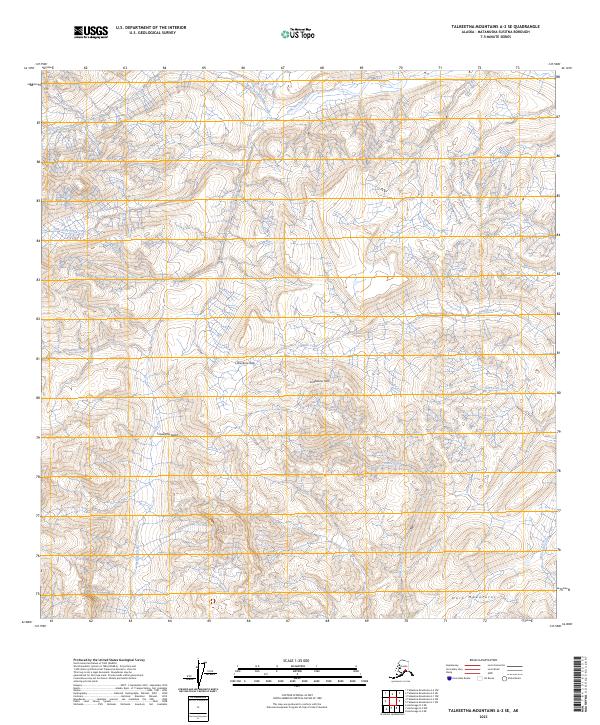 Talkeetna Mountains A-2 SE, AK — USGS 7.5-minute topo (2023)