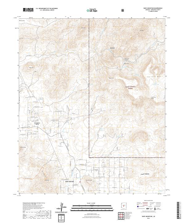 Daisy Mountain, AZ — USGS 7.5-minute topo (2021)