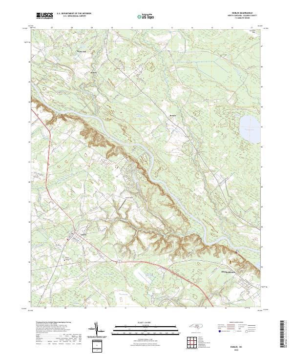 Dublin, NC — USGS 7.5-minute topo (2022)