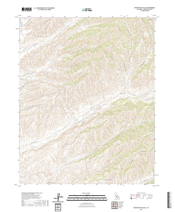 Pancho Rico Valley, CA — USGS 7.5-minute topo (2021)