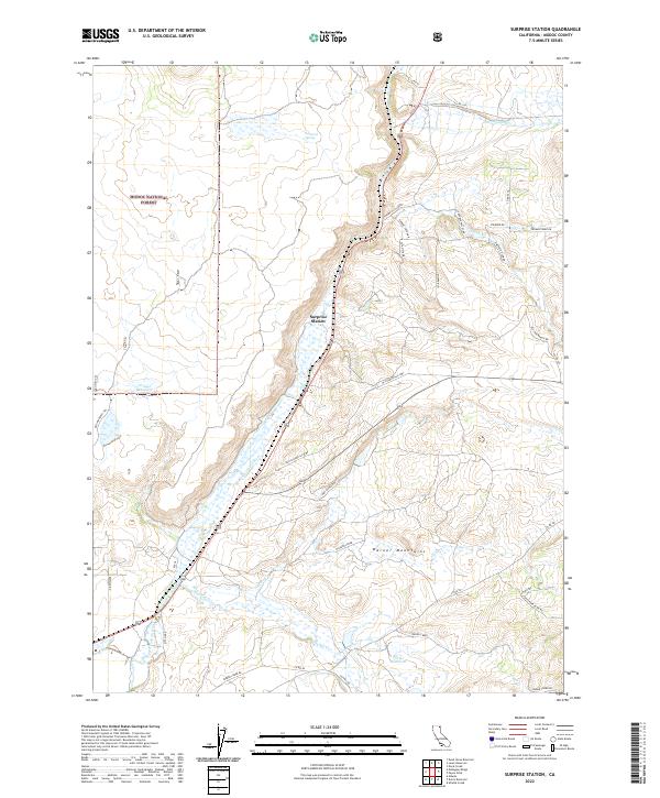 Surprise Station, CA — USGS 7.5-minute topo (2022)