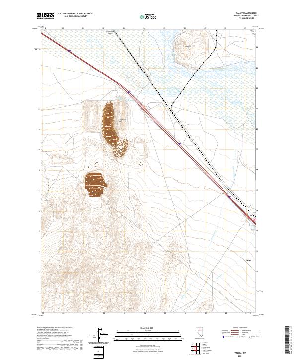 Valmy, NV — USGS 7.5-minute topo (2021)