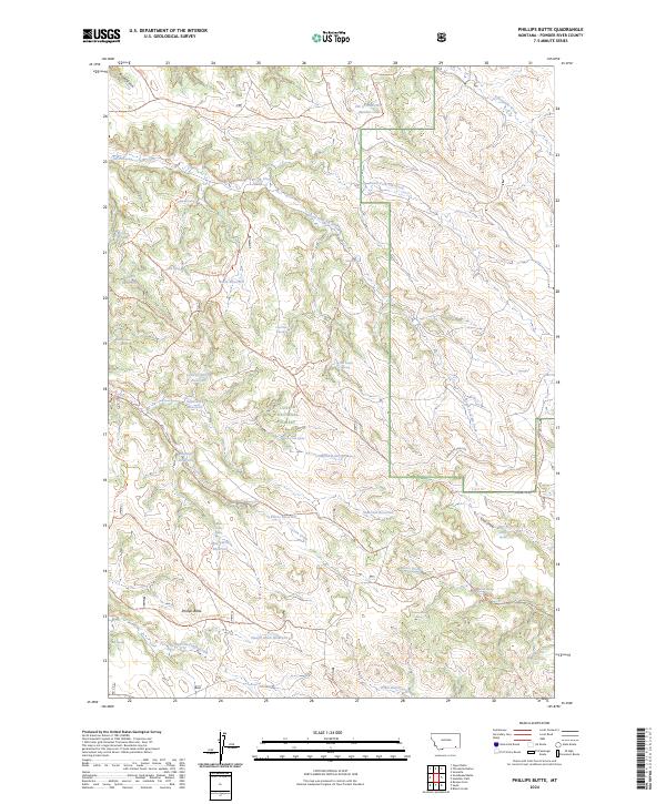 Phillips Butte, MT — USGS 7.5-minute topo (2024)