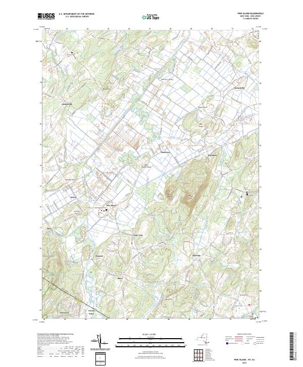 Pine Island, NY-NJ — USGS 7.5-minute topo (2023)