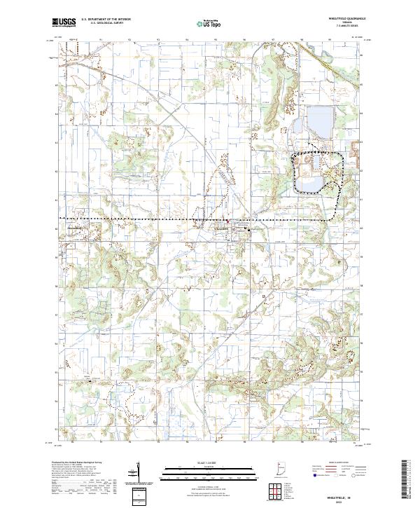 Wheatfield, IN — USGS 7.5-minute topo (2022)