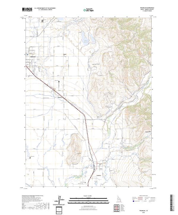 Franklin, ID — USGS 7.5-minute topo (2023)