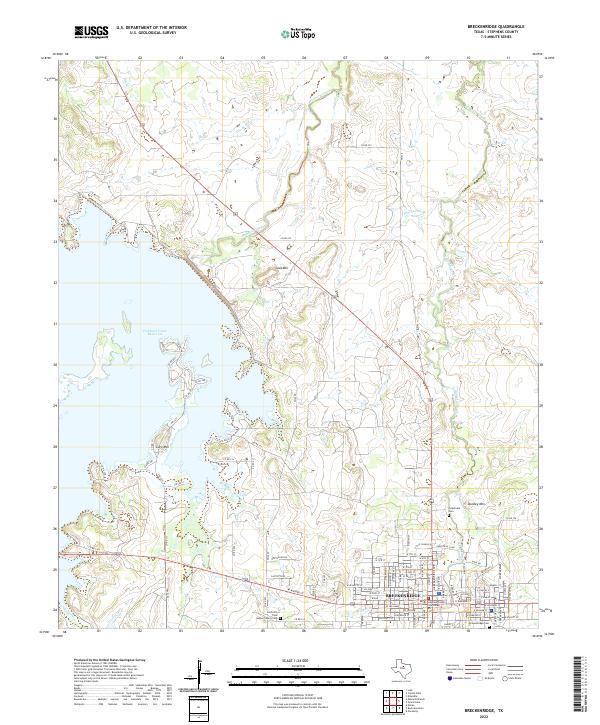 Breckenridge, TX — USGS 7.5-minute topo (2022)