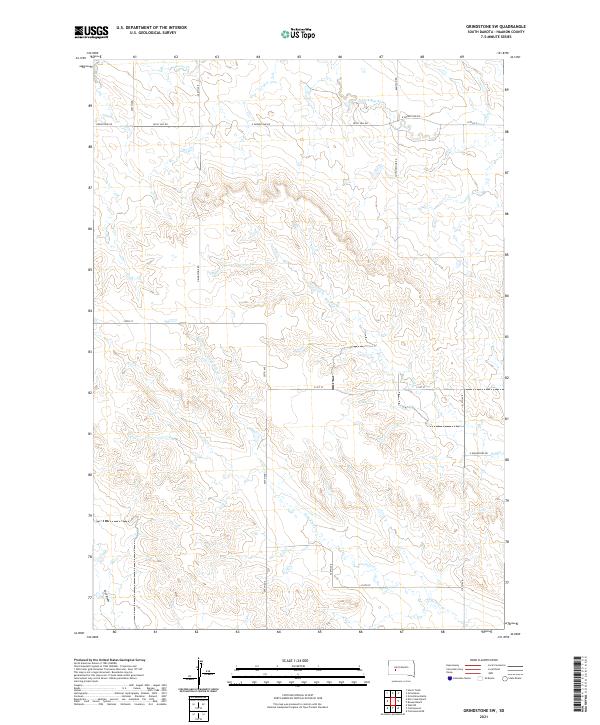 Grindstone SW, SD — USGS 7.5-minute topo (2021)