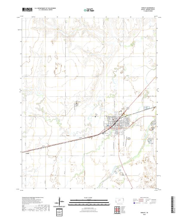 Kinsley, KS — USGS 7.5-minute topo (2022)