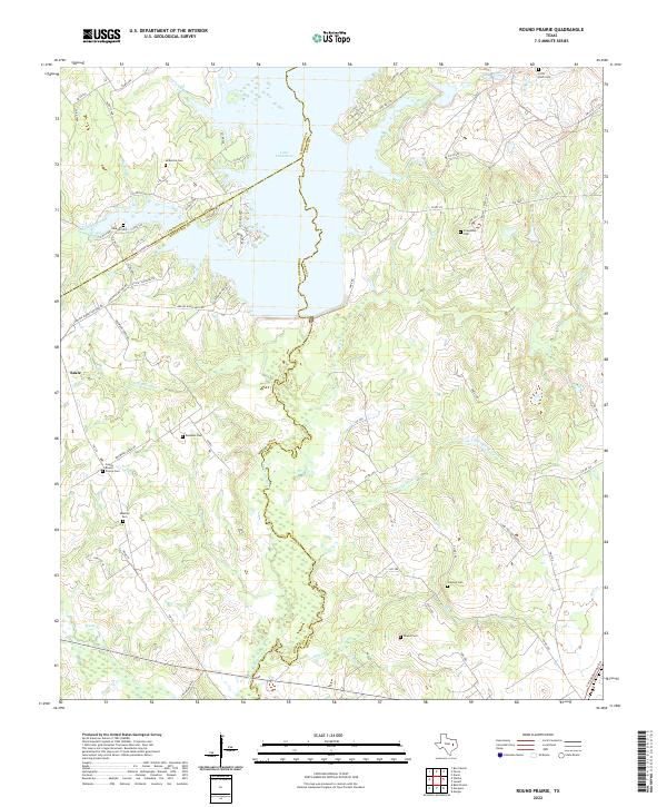 Round Prairie, TX — USGS 7.5-minute topo (2022)