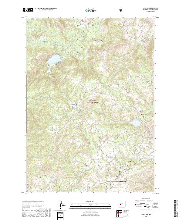 Louis Lake, WY — USGS 7.5-minute topo (2021)