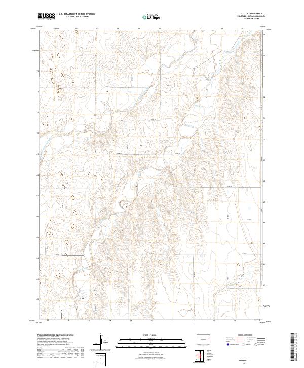Tuttle, CO — USGS 7.5-minute topo (2022)