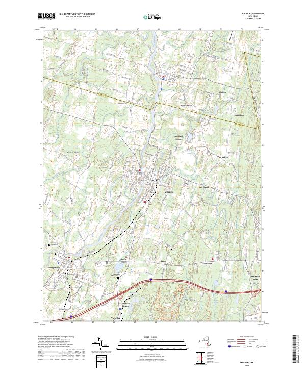 Walden, NY — USGS 7.5-minute topo (2023)