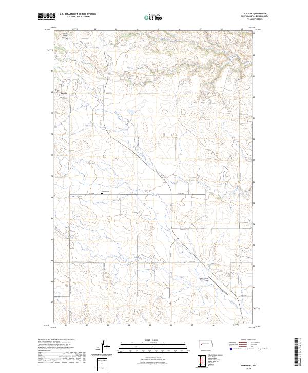Oakdale, ND — USGS 7.5-minute topo (2024)