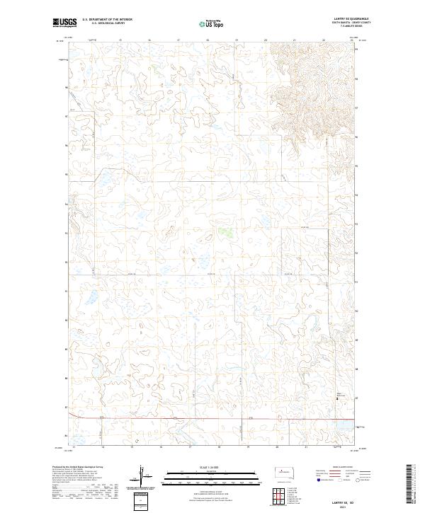 Lantry SE, SD — USGS 7.5-minute topo (2021)