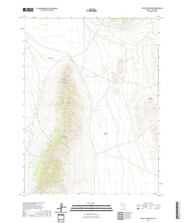Kinsley Mountains, NV — USGS 7.5-minute topo (2021)