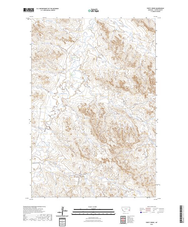 Forty Creek, MT — USGS 7.5-minute topo (2024)