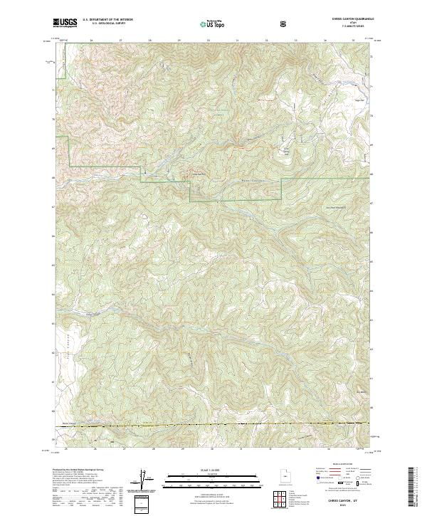 Chriss Canyon, UT — USGS 7.5-minute topo (2023)