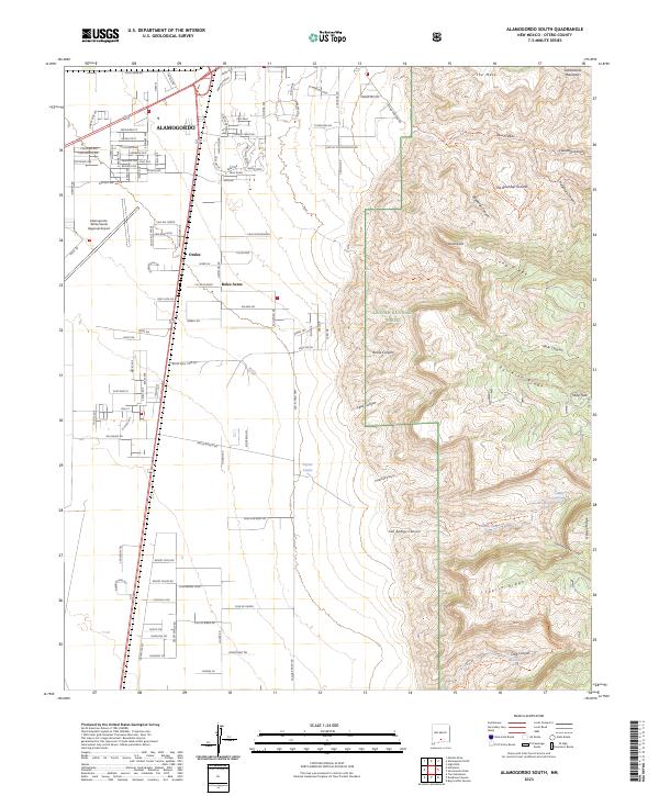 Alamogordo South, NM — USGS 7.5-minute topo (2023)