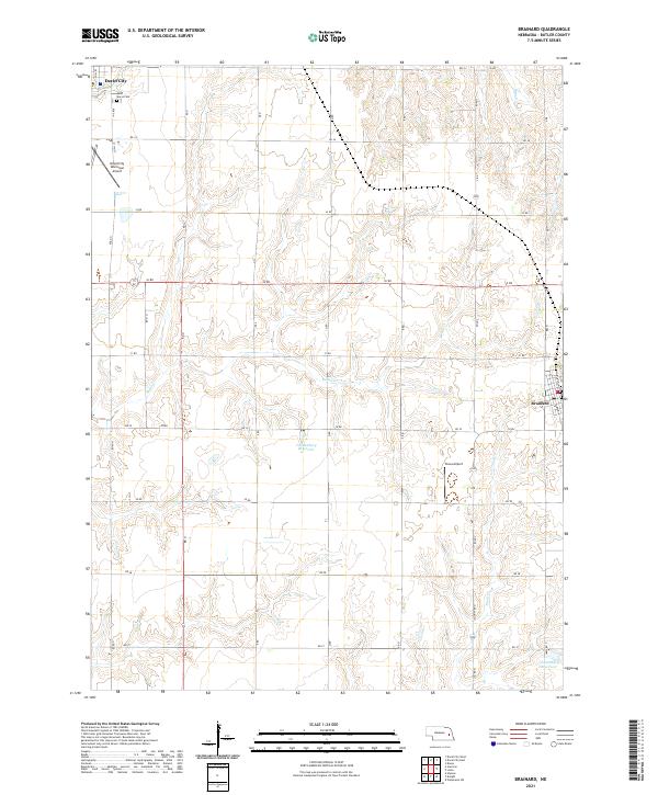 Brainard, NE — USGS 7.5-minute topo (2021)