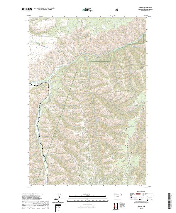 Gibbon, OR — USGS 7.5-minute topo (2023)