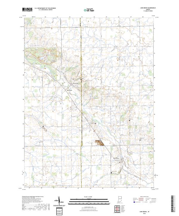 Linn Grove, IN — USGS 7.5-minute topo (2022)
