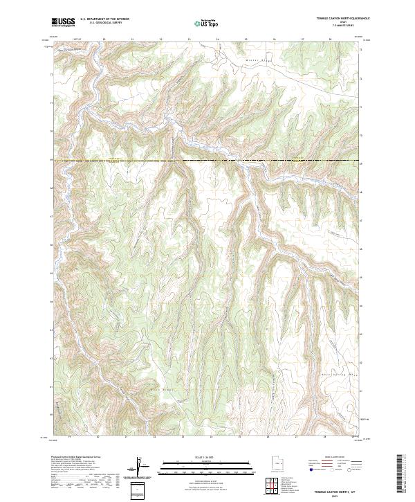 Tenmile Canyon North, UT — USGS 7.5-minute topo (2023)