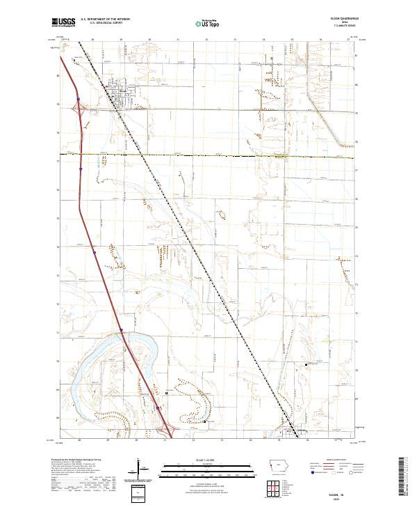 Sloan, IA — USGS 7.5-minute topo (2022)