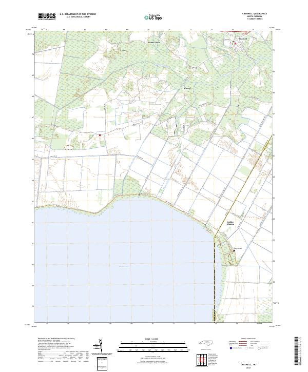 Creswell, NC — USGS 7.5-minute topo (2022)