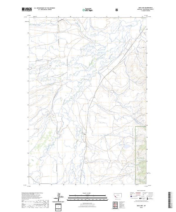 Mud Lake, MT — USGS 7.5-minute topo (2024)