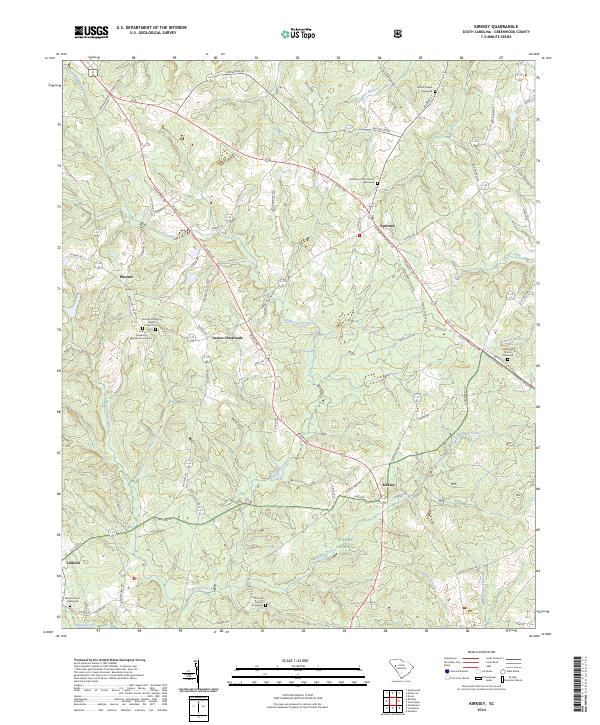 Kirksey, SC — USGS 7.5-minute topo (2024)