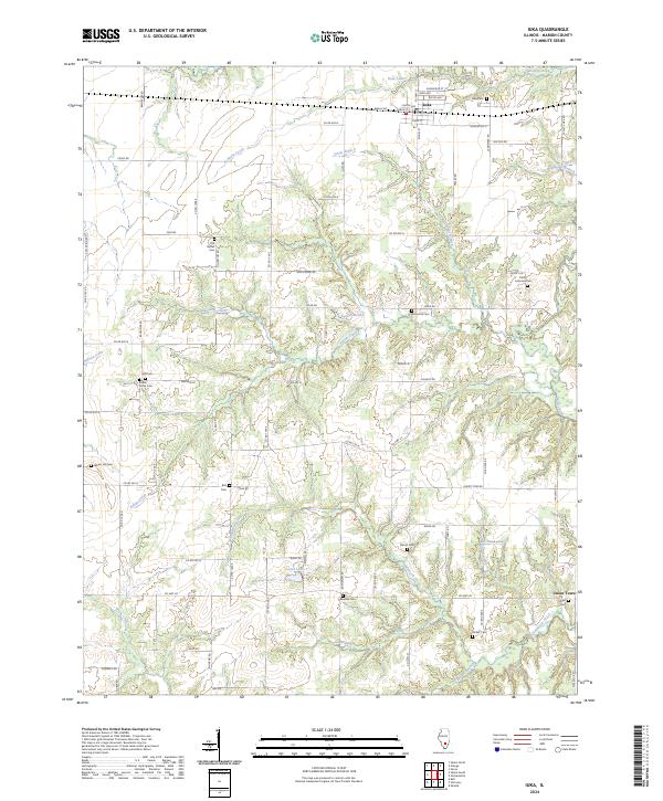 Iuka, IL — USGS 7.5-minute topo (2024)