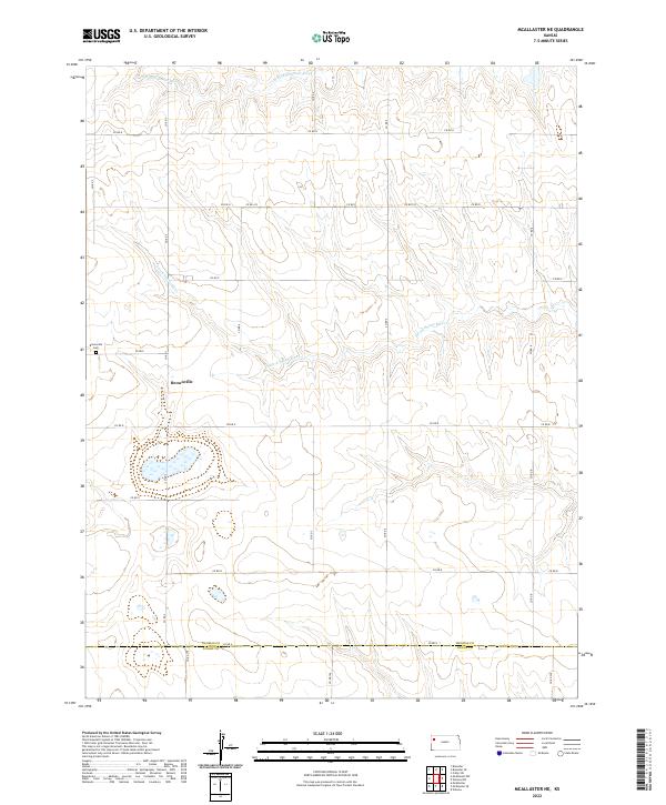 McAllaster NE, KS — USGS 7.5-minute topo (2022)