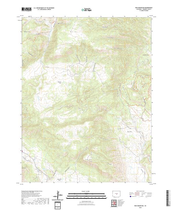 Rice Mountain, CO — USGS 7.5-minute topo (2022)